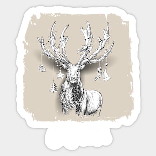 the gazelle christmas Sticker